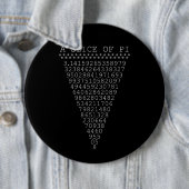 Badge Rond 15,2 Cm Une tranche typographique de Pi (En situation)
