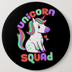 Badge Rond 15,2 Cm Unicorn Suqad 2