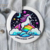 Badge Rond 15,2 Cm Unicornes de l'espoir (En situation)