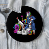 Badge Rond 15,2 Cm Unicornes Jiu-Jitsu (En situation)