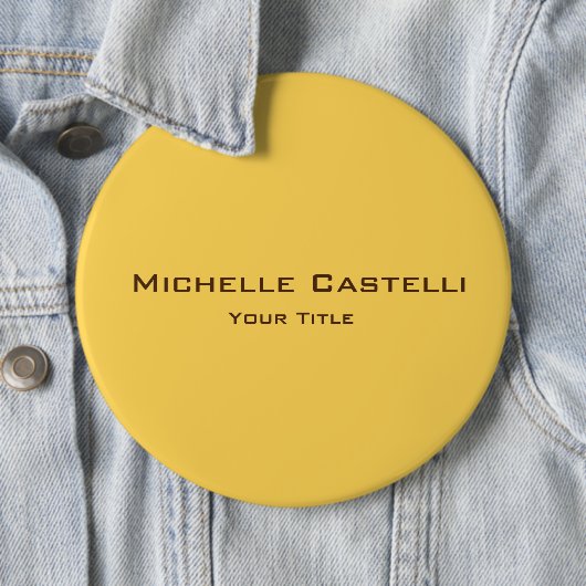 Badge Rond 15,2 Cm Unique professionnel classique simple (En situation)