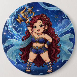 Badge Rond 15,2 Cm Univers Zodiaque Velvet — Bouton Électrique du Ver