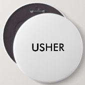BADGE ROND 15,2 CM USHER (Devant & derrière)