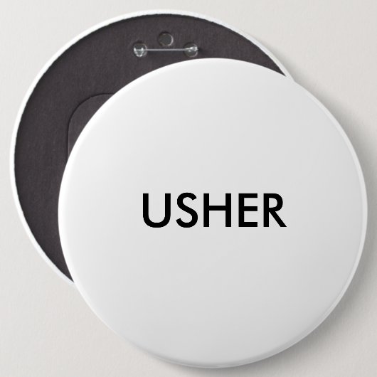 BADGE ROND 15,2 CM USHER (Devant & derrière)