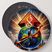 Badge Rond 15,2 Cm USTP Global Infinity Ascent Futurist Button (Devant & derrière)