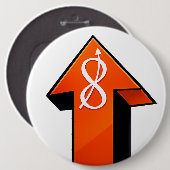 Badge Rond 15,2 Cm USTP Infinity Arrow Button (Devant & derrière)