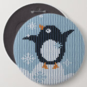 Badge Rond 15,2 Cm Vacances d'hiver (Devant & derrière)