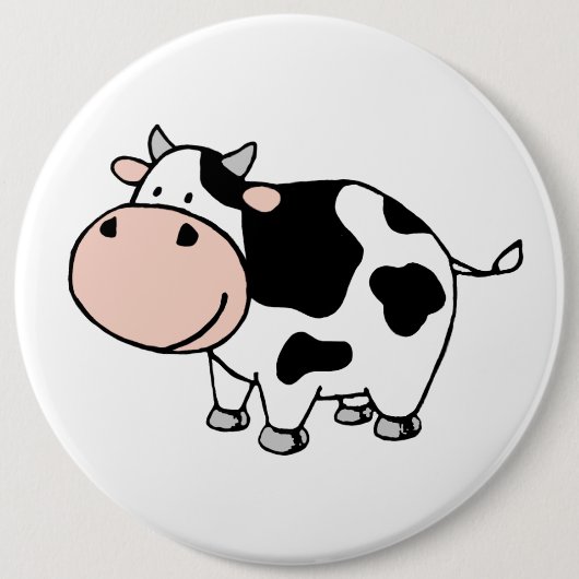 Badge Rond 15,2 Cm Vache (Devant)