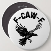 Badge Rond 15,2 Cm Vache drôle corbeau (Devant & derrière)