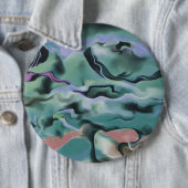 Badge Rond 15,2 Cm Vagues En Harmonie Acrylique Pour L'Art Abstrait (En situation)