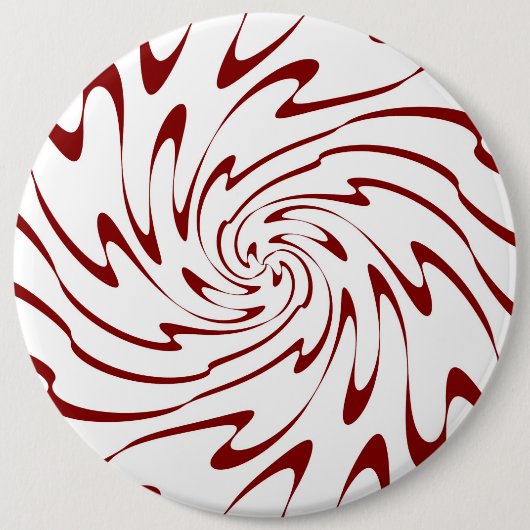 Badge Rond 15,2 Cm Vagues rouges et blanches rétro Art Abstrait (Devant)