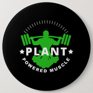 Badge Rond 15,2 Cm Vegetarian Plante Broccoli Bodybuilding Ascenseur