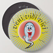 Badge Rond 15,2 Cm veni vedi vici Button (Devant & derrière)