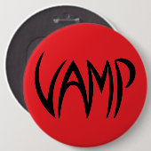 Badge Rond 15,2 Cm Version Texte Vamp (rouge/noir) (Devant & derrière)