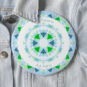 Badge Rond 15,2 Cm Vert Bleu Par Aspera Ad Astra Stars Motivationnel (En situation)