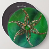 Badge Rond 15,2 Cm Vert comme l'herbe bouton (Devant & derrière)