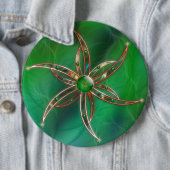 Badge Rond 15,2 Cm Vert comme l'herbe bouton (En situation)