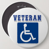 Badge Rond 15,2 Cm Vétérinaire handicapé handicapé (Devant & derrière)