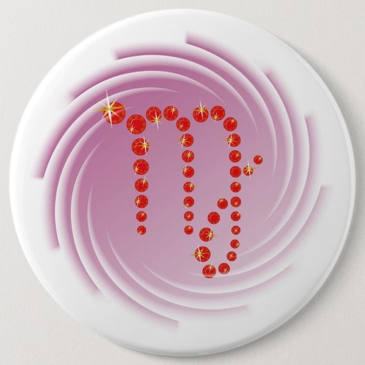 Badge Rond 15,2 Cm Vierge du 23 août au 23 septembre (Devant)