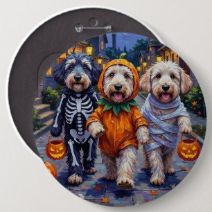 Badge Rond 15,2 Cm Vieux chiens de berger anglais Trick-or-Treating H
