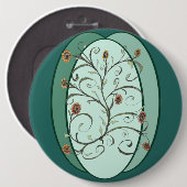 Badge Rond 15,2 Cm Vigne d'automne (Devant & derrière)