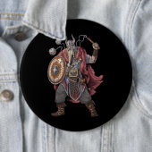 Badge Rond 15,2 Cm Viking Warrior (En situation)