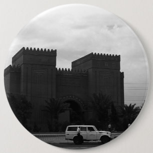 Badge Rond 15,2 Cm Vintage Irak Bagdad musée 1970