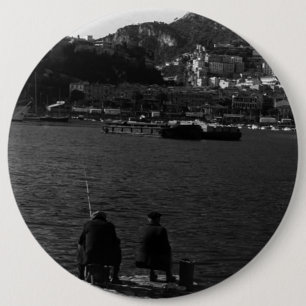 Badge Rond 15,2 Cm Vintage Monaco Principauté de pêcheurs port 1970