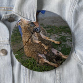 Badge Rond 15,2 Cm Vis du mouton (En situation)