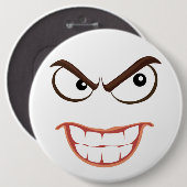 BADGE ROND 15,2 CM VISAGE SINISTRE (Devant & derrière)
