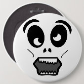 BADGE ROND 15,2 CM VISAGE ZOMBIE (Devant & derrière)
