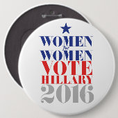 BADGE ROND 15,2 CM VOTE HILLARY 2016 (Devant & derrière)