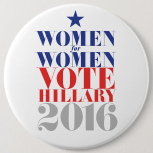 BADGE ROND 15,2 CM VOTE HILLARY 2016