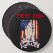 Badge Rond 15,2 Cm vote pour Trump 2024 (Devant & derrière)