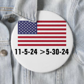 BADGE ROND 15,2 CM VOTER TRUMP (En situation)