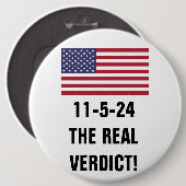 BADGE ROND 15,2 CM VOTER TRUMP (Devant & derrière)