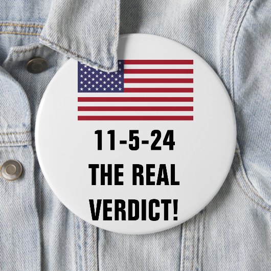 BADGE ROND 15,2 CM VOTER TRUMP (En situation)