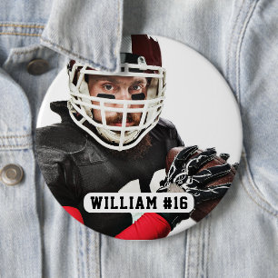 Badge Rond 15,2 Cm Votre photo Custom Football ou votre sport Round M