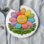 Badge Rond 15,2 Cm Vous Êtes Suffisant (En situation)