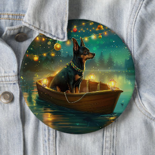 Badge Rond 15,2 Cm Voyage de Noël de la fête de Kelpie australien