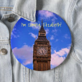 Badge Rond 15,2 Cm Voyager Fun Angleterre (En situation)