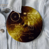 Badge Rond 15,2 Cm Voyager Golden Record (En situation)