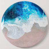 Badge Rond 15,2 Cm Vue plage (Devant)