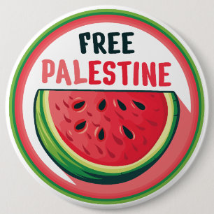 Badge Rond 15,2 Cm Watermelon Palestine Free Colorfull