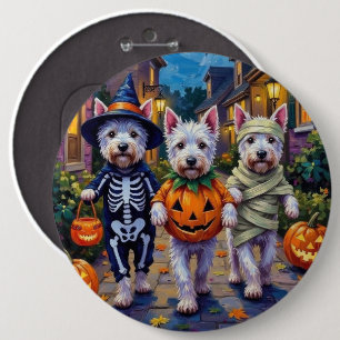 Badge Rond 15,2 Cm West Highland White Terrier En Costumes Halloween