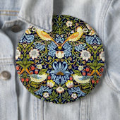 Badge Rond 15,2 Cm William Morris, Strawberry Thief, (En situation)