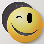 BADGE ROND 15,2 CM WINK FACE (Devant & derrière)