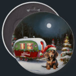Badge Rond 15,2 Cm Winter Dachshund Caravan Christmas Adventure<br><div class="desc">Laissez-vous tenter par la magie d'une nuit d'hiver enneigée alors qu'une caravane glisse gracieusement à travers le paysage illuminé par la lune. La beauté sereine de la neige scintillante et l'éclat enchanteur de la lune créent une scène captivante, promettant une aventure de Noël inoubliable remplie de chaleur, de joie et...</div>