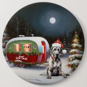 Badge Rond 15,2 Cm Winter Great Dane Caravan Christmas Adventure (Devant)