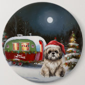 Badge Rond 15,2 Cm Winter Havanese Caravan Christmas Adventure (Devant)